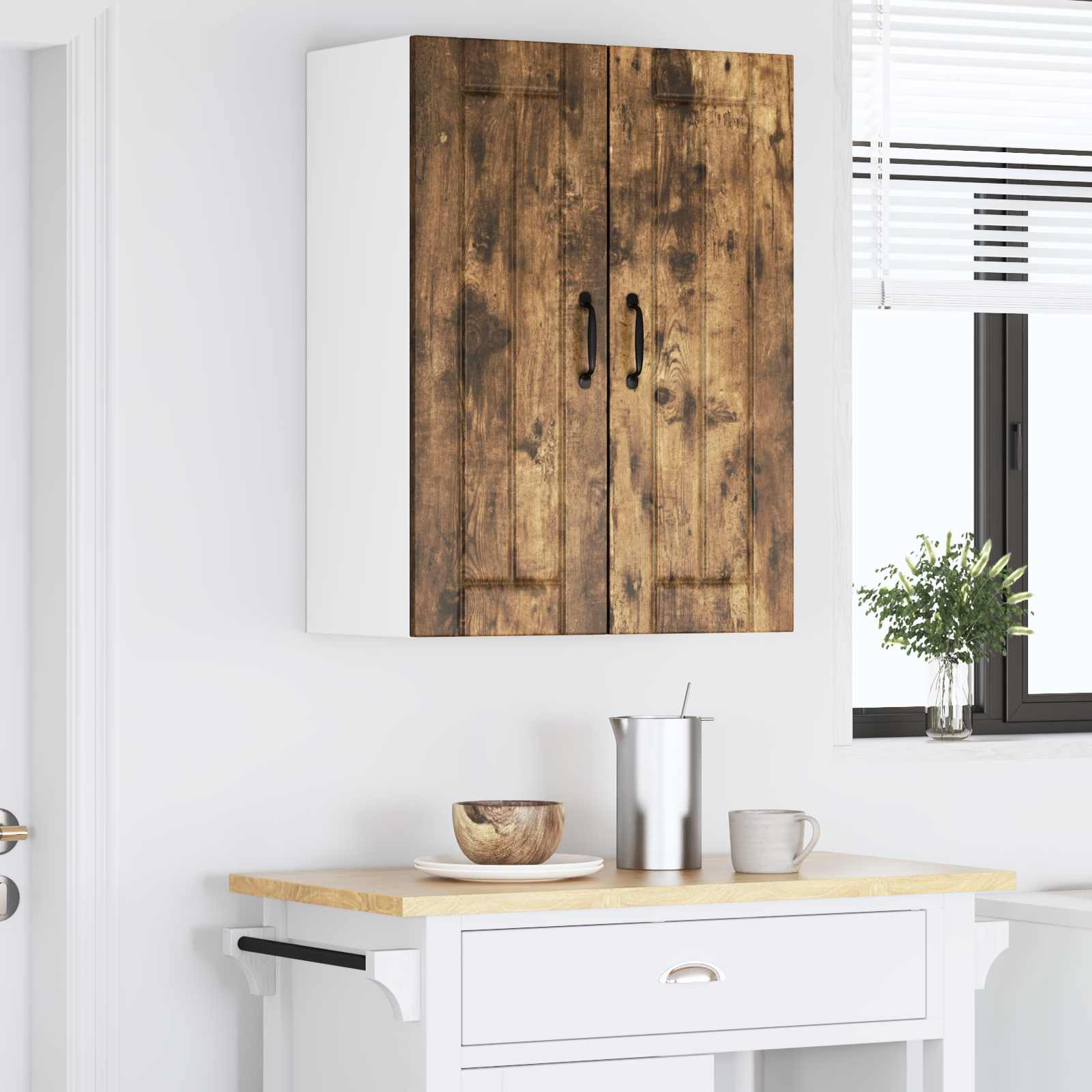 Armadietto a muro LUCCA 2 pcs Rovere Fumo 30 x 31 x 80 cm | homemem39