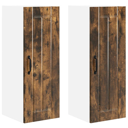 Armadietto a muro LUCCA 2 pcs Rovere Fumo 30 x 31 x 80 cm | homemem39