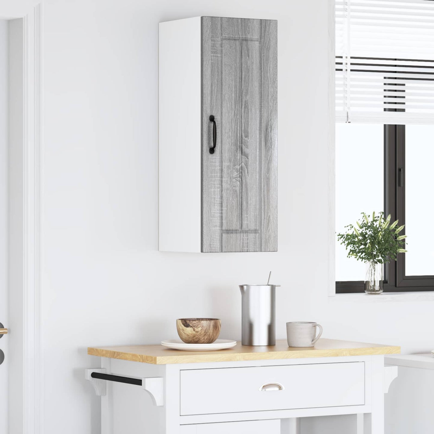 Armadietto a muro LUCCA Grigio Sonoma 30 x 31 x 80 cm | homemem39