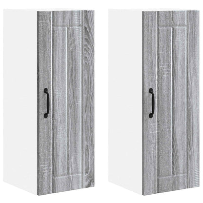 Armadietto a muro LUCCA 2 pcs Grigio Sonoma 30 x 31 x 80 cm | homemem39