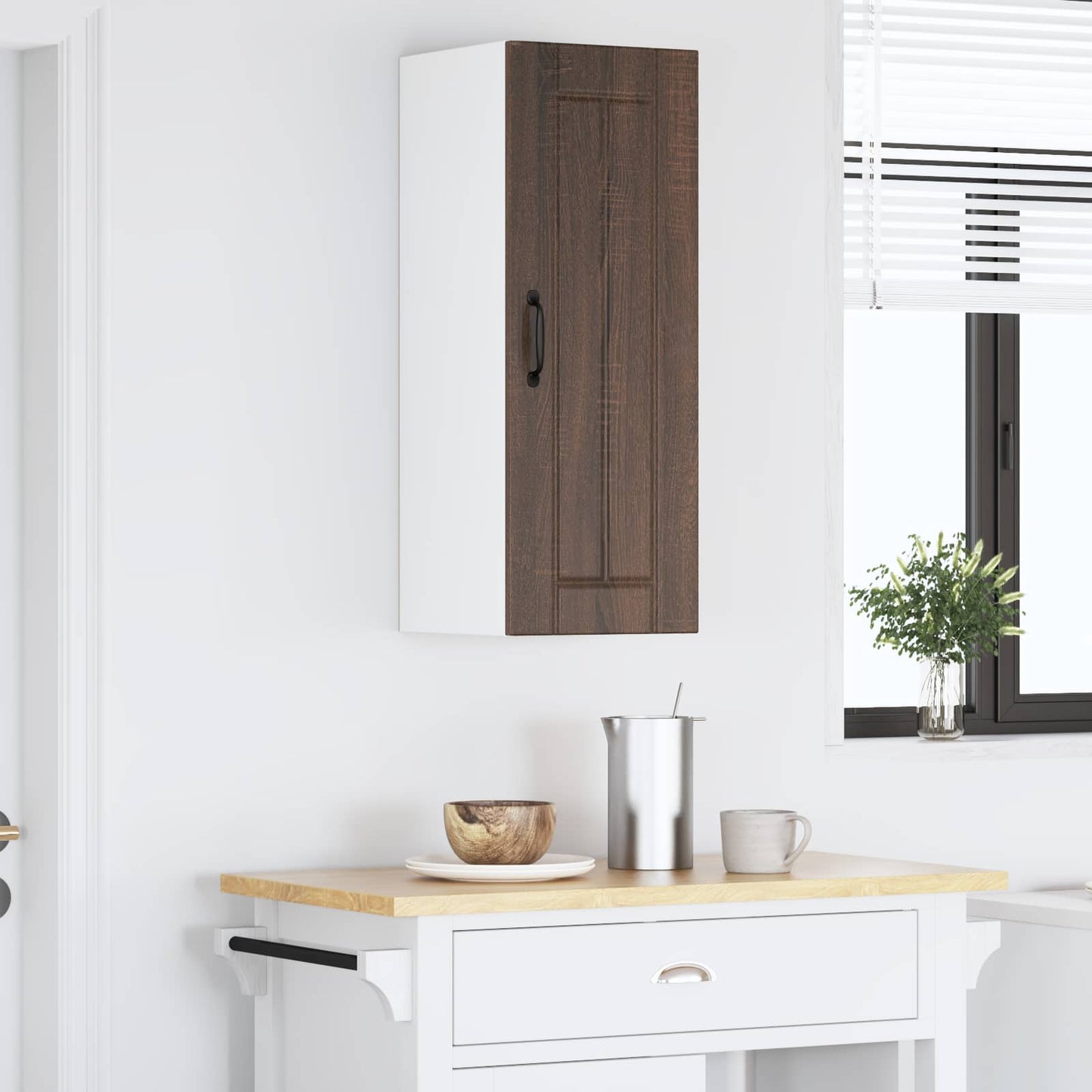Armadietto a muro LUCCA Rovere Marrone 30 x 31 x 80 cm | homemem39