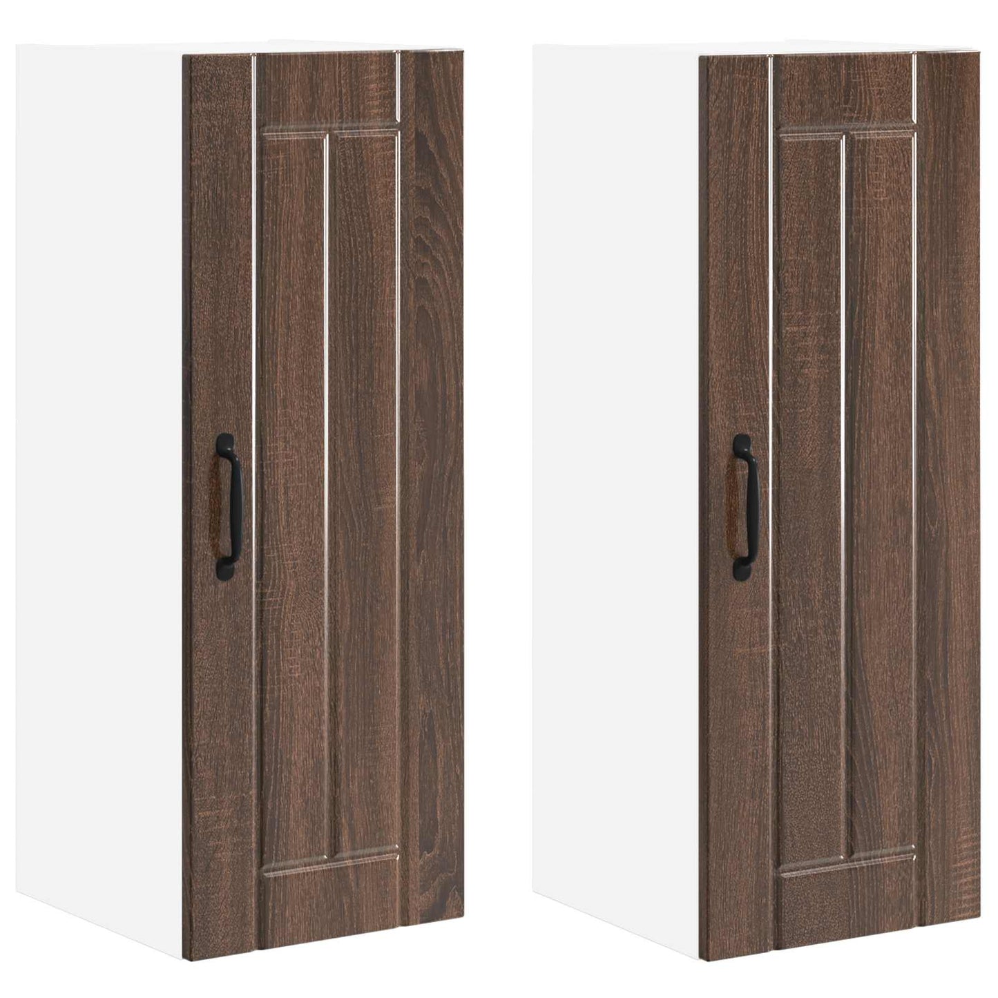 Armadietto a muro LUCCA 2 pcs Rovere Marrone 30 x 31 x 80 cm