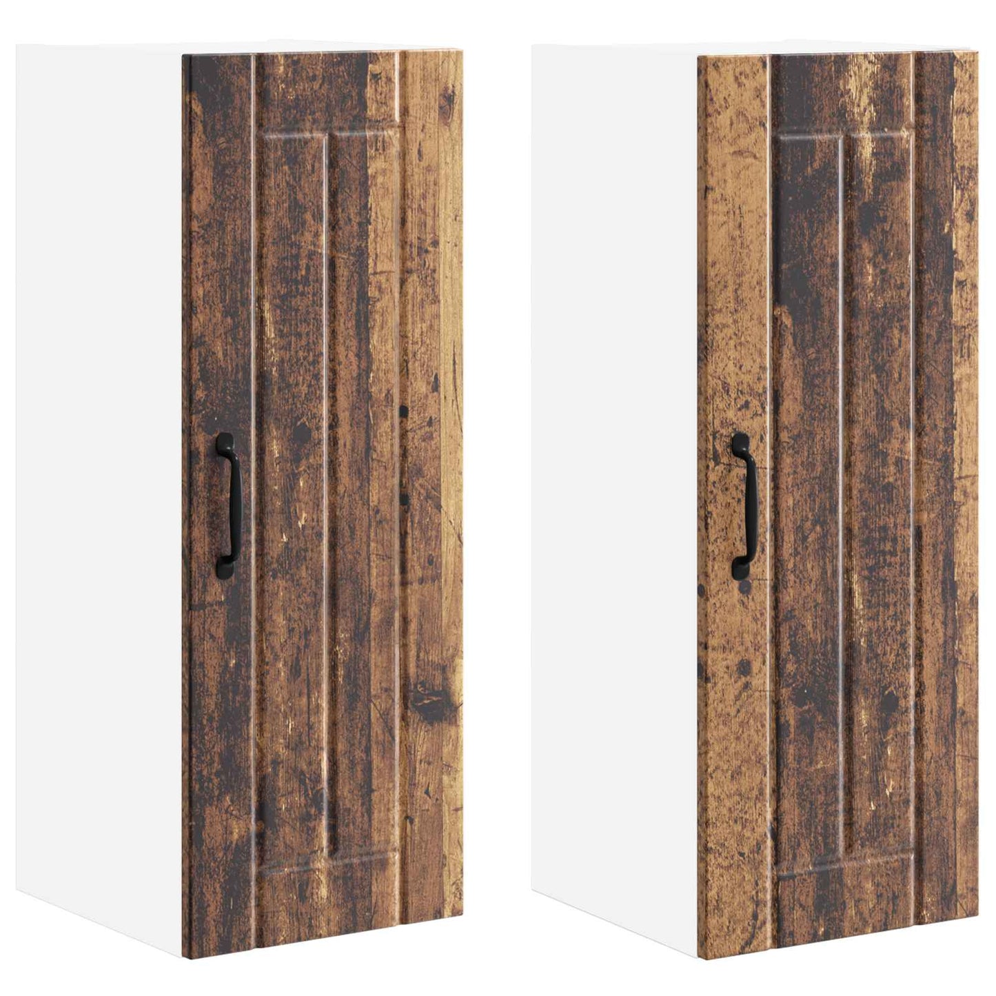 Armadietto a muro LUCCA 2 pcs Legno antico 30 x 31 x 80 cm