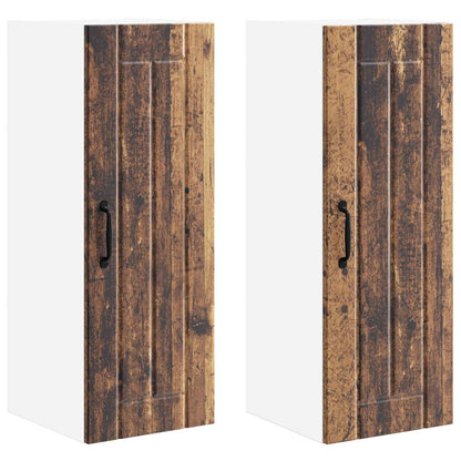 Armadietto a muro LUCCA 2 pcs Legno antico 30 x 31 x 80 cm