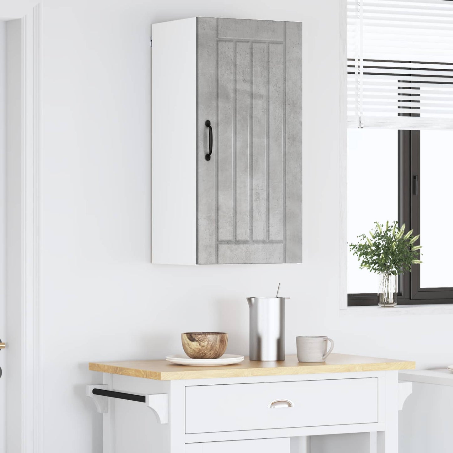 Armadietto a muro LUCCA Grigio Cemento 40 x 31 x 80 cm | homemem39