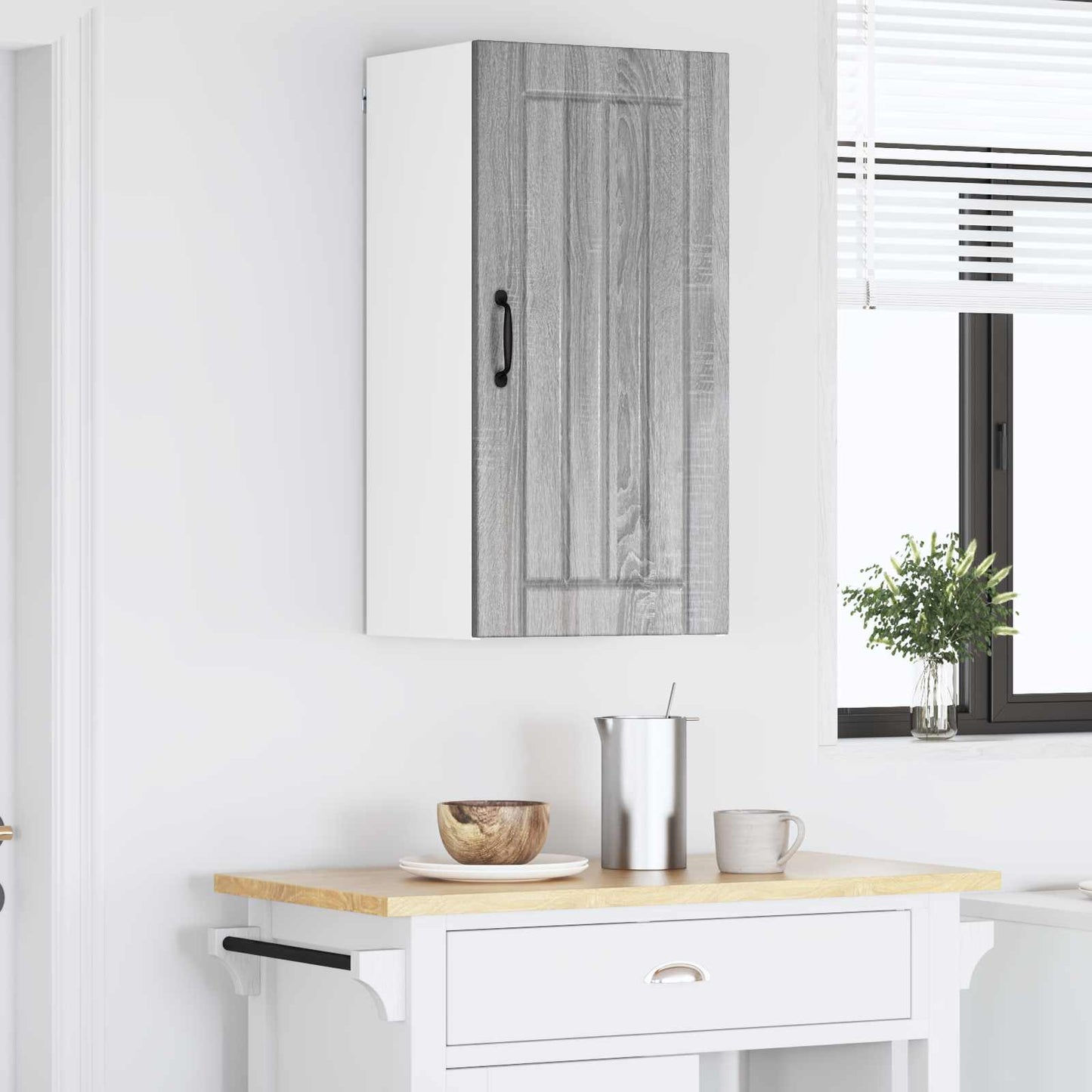 Armadietto a muro LUCCA Grigio Sonoma 40 x 31 x 80 cm | homemem39