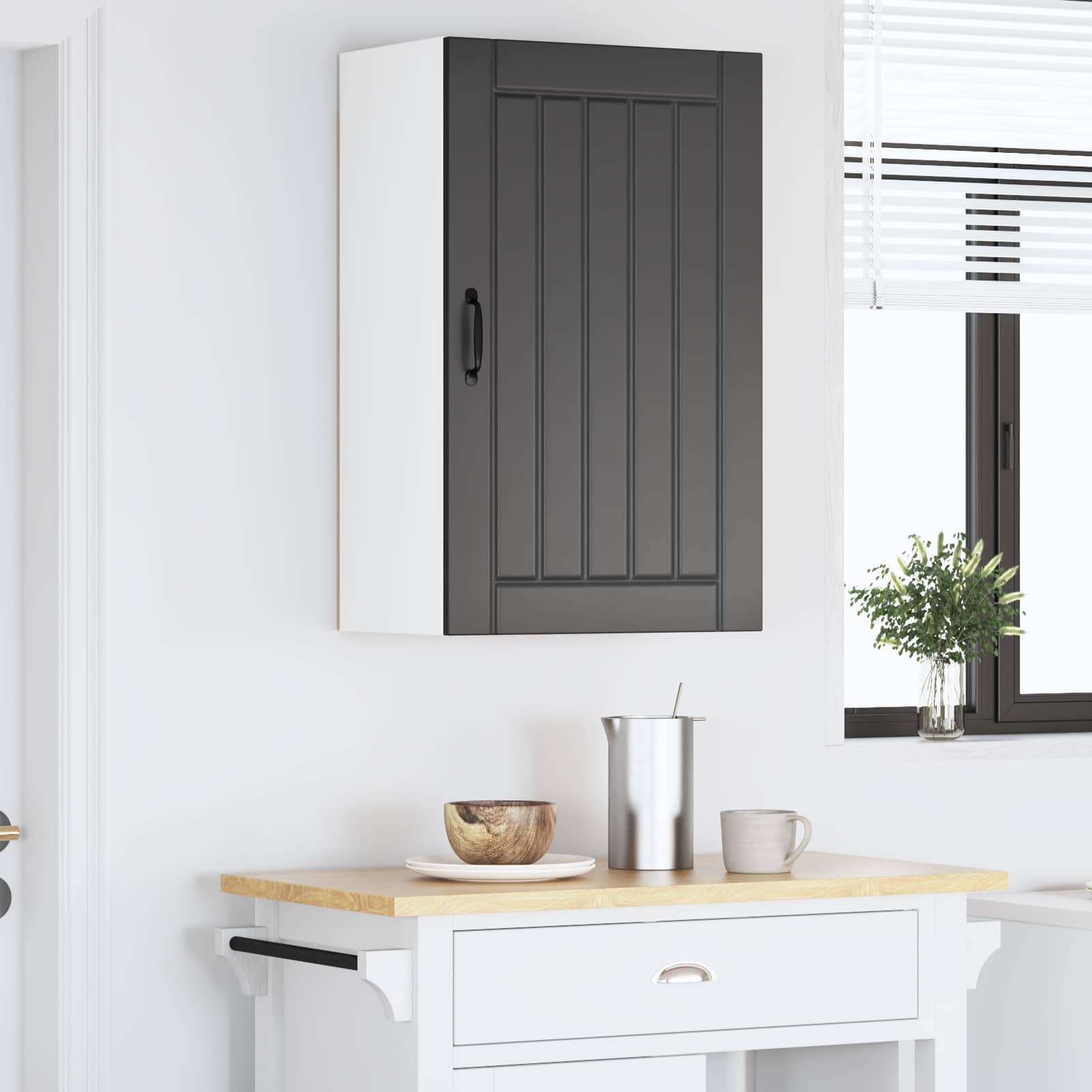 Armadietto a muro LUCCA Nero 50 x 31 x 80 cm | homemem39