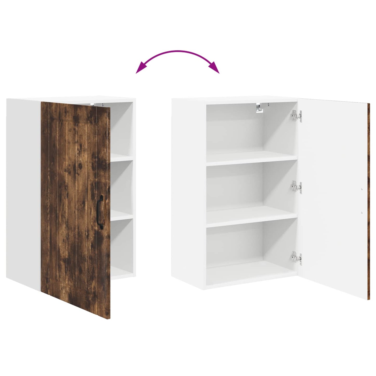 Armadietto a muro LUCCA Rovere Fumo 50 x 31 x 80 cm