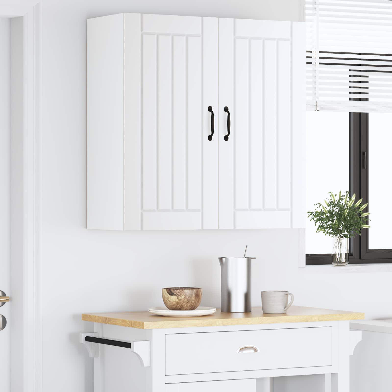 Armadietto a muro LUCCA Bianco 80 x 31 x 80 cm | homemem39