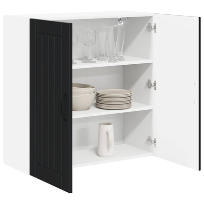 Armadietto a muro LUCCA Nero 80 x 31 x 80 cm | homemem39