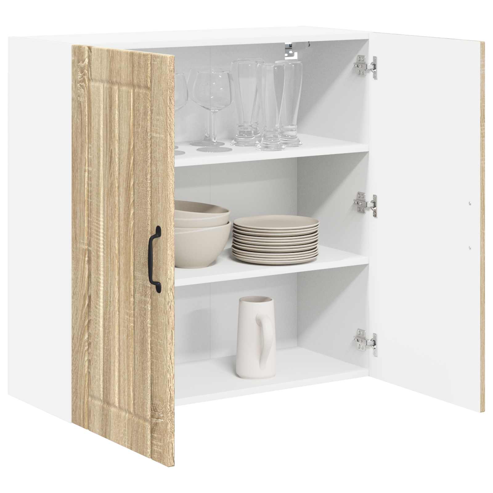 Armadietto a muro LUCCA Rovere Sonoma 80 x 31 x 80 cm | homemem39