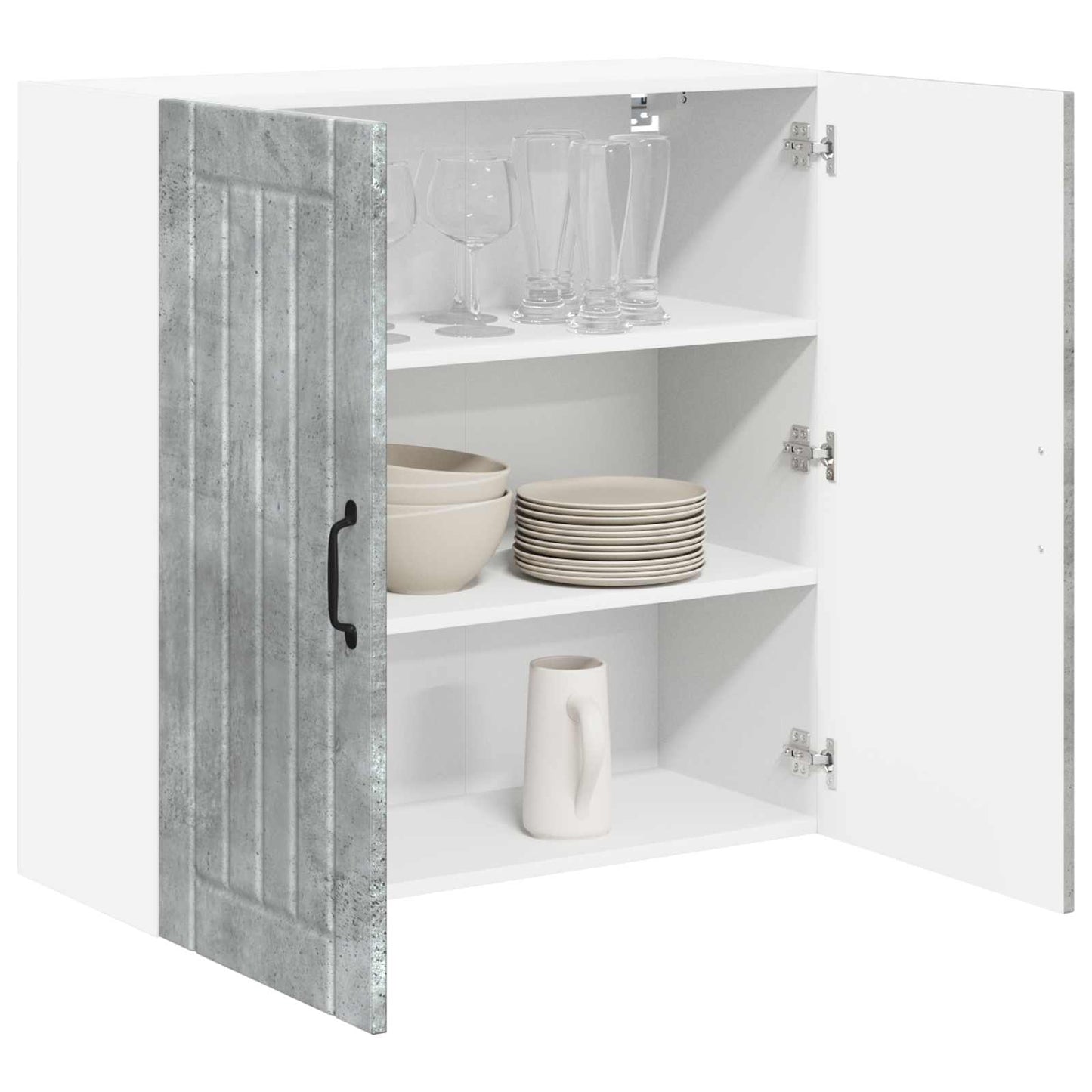Armadietto a muro LUCCA Grigio Cemento 80 x 31 x 80 cm