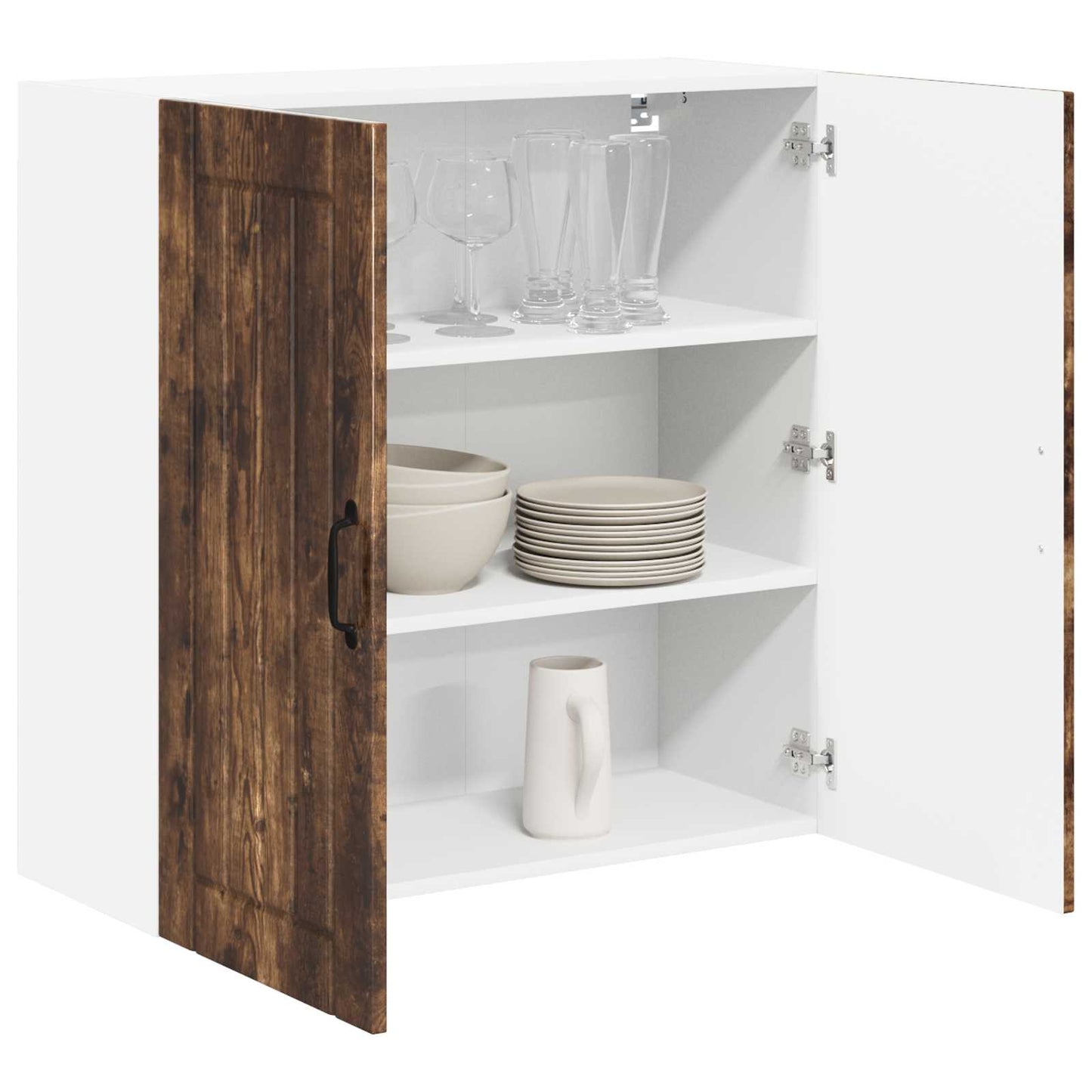 Armadietto a muro LUCCA Rovere Fumo 80 x 31 x 80 cm | homemem39