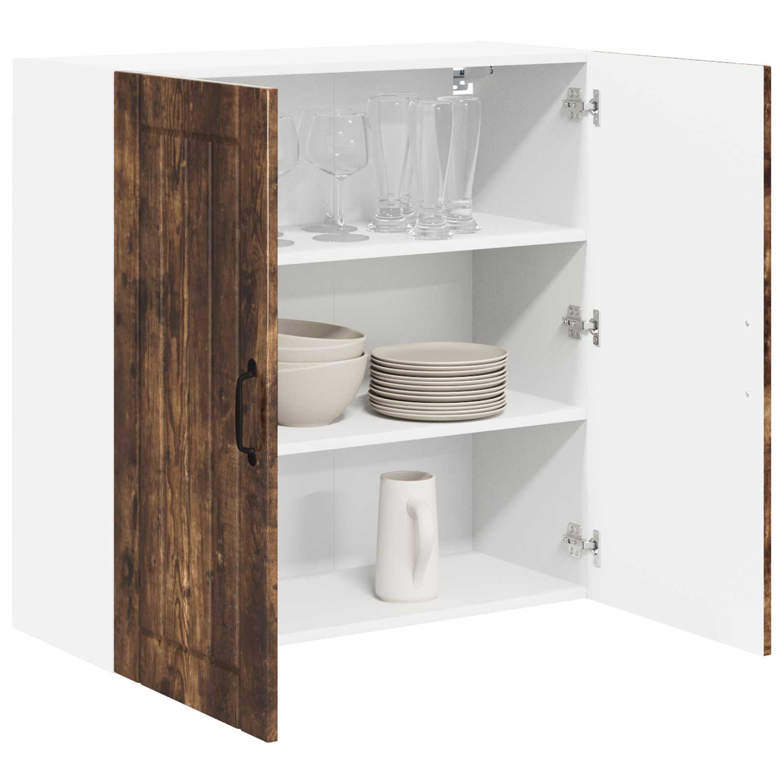 Armadietto a muro LUCCA Rovere Fumo 80 x 31 x 80 cm | homemem39