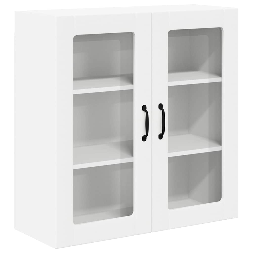 Mobile in vetro da parete LUCCA Bianco 80 x 31 x 80 cm | homemem39