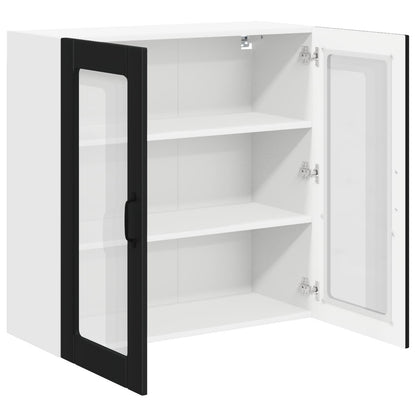 Mobile in vetro da parete LUCCA Nero 80 x 31 x 80 cm | homemem39