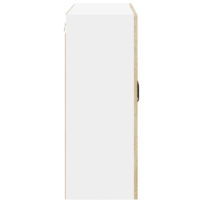 Mobile in vetro da parete LUCCA Rovere Sonoma 80 x 31 x 80 cm | homemem39