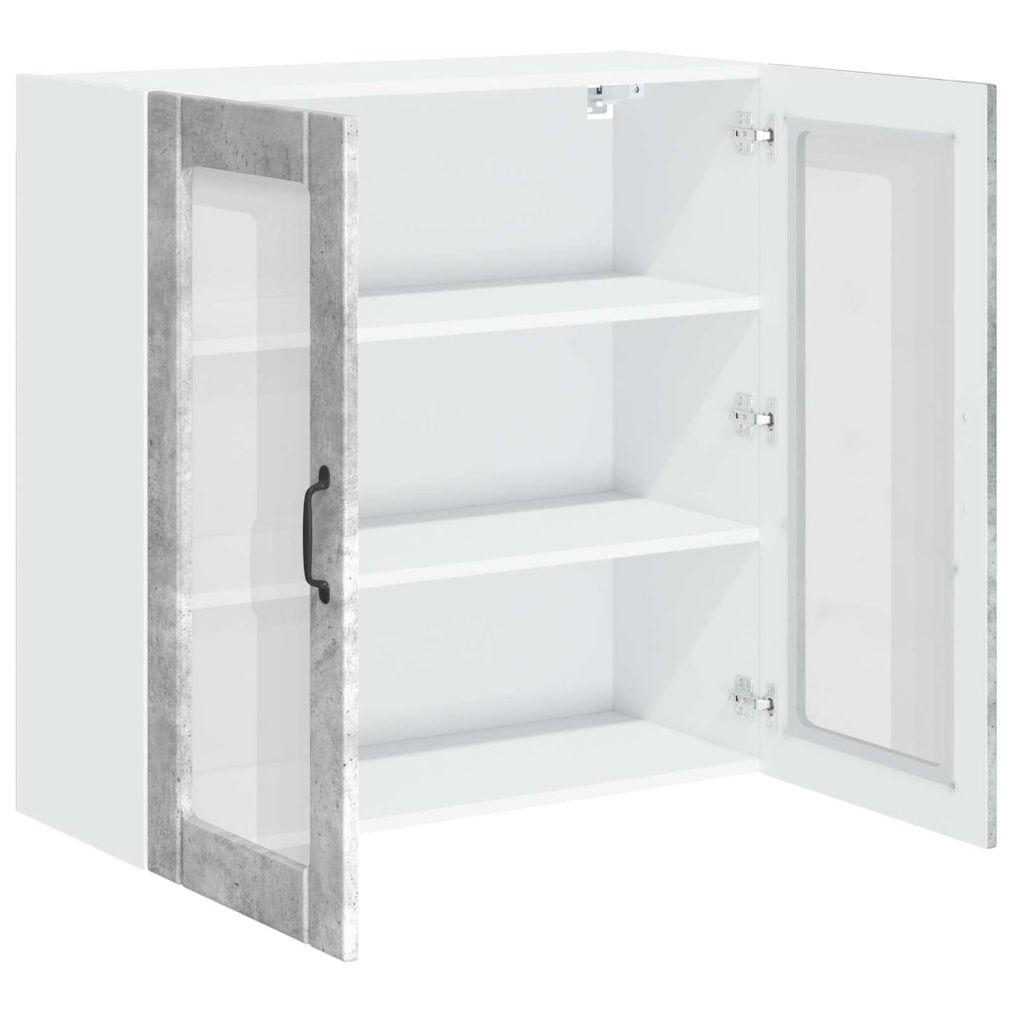 Mobile in vetro da parete LUCCA Grigio Cemento 80 x 31 x 80 cm | homemem39