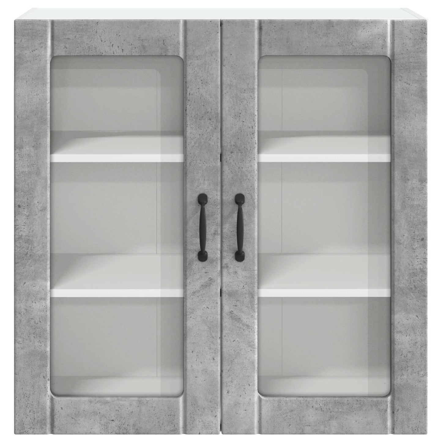 Mobile in vetro da parete LUCCA Grigio Cemento 80 x 31 x 80 cm | homemem39