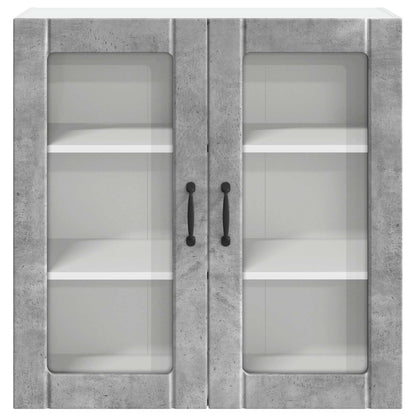 Mobile in vetro da parete LUCCA Grigio Cemento 80 x 31 x 80 cm | homemem39