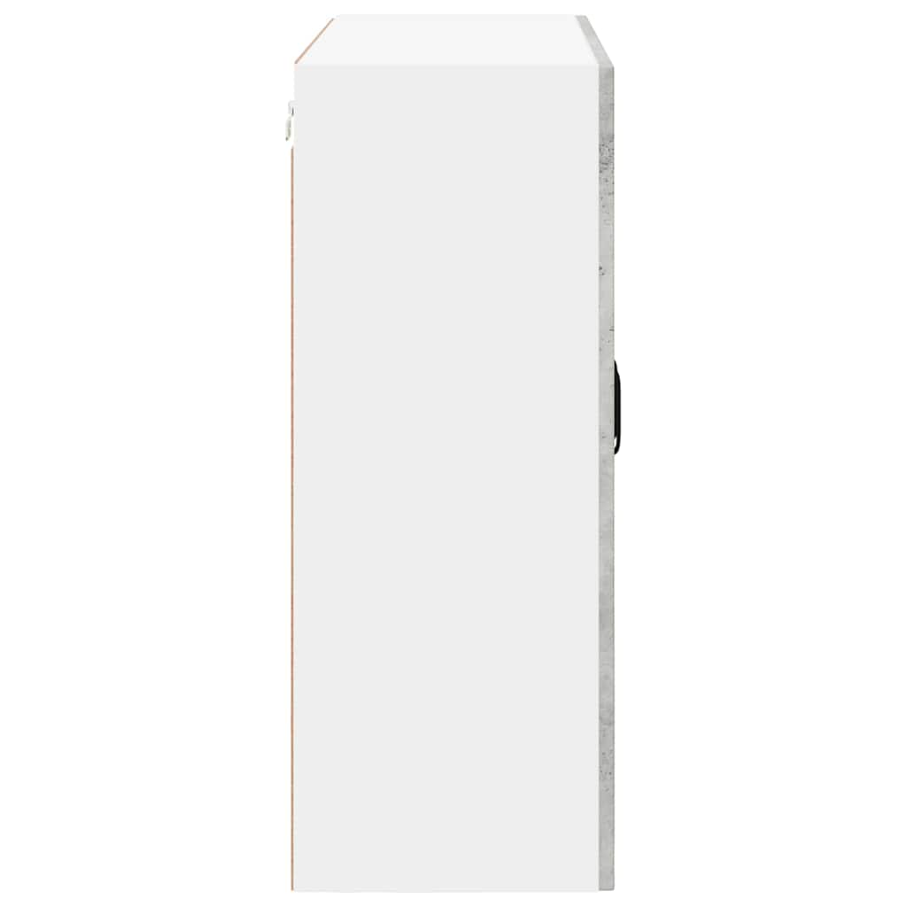 Mobile in vetro da parete LUCCA Grigio Cemento 80 x 31 x 80 cm | homemem39