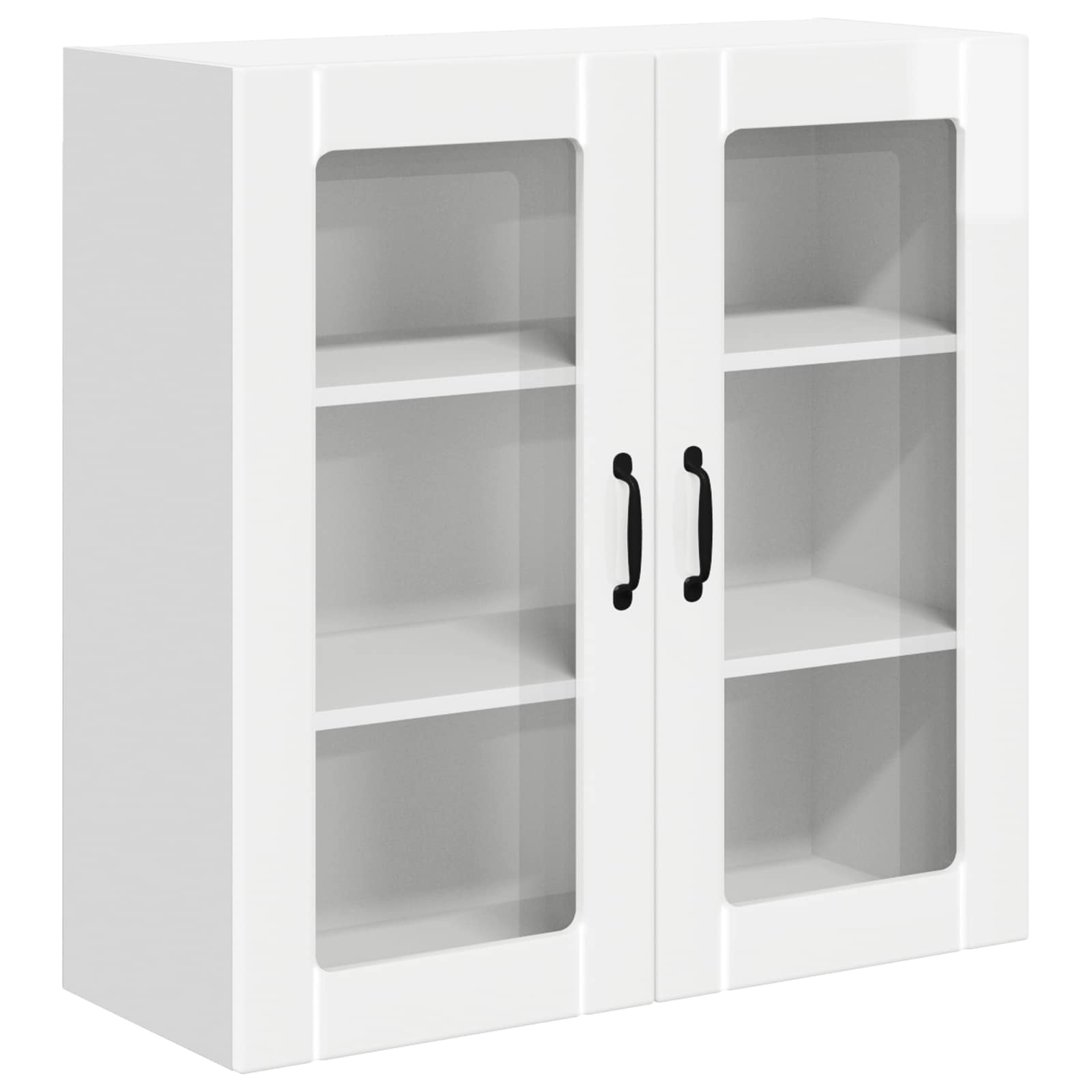 Mobile in vetro da parete LUCCA Bianco Lucido 80 x 31 x 80 cm | homemem39