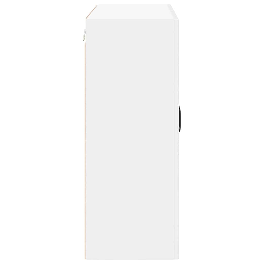 Mobile in vetro da parete LUCCA Bianco Lucido 80 x 31 x 80 cm | homemem39