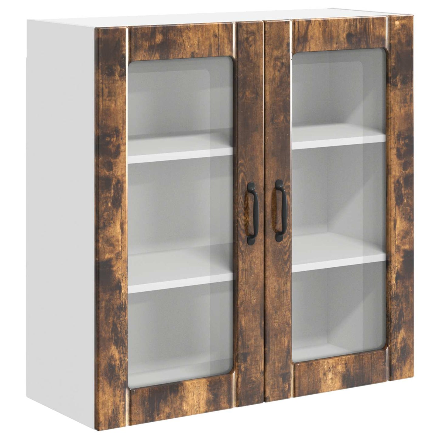 Mobile in vetro da parete LUCCA Rovere Fumo 80 x 31 x 80 cm | homemem39