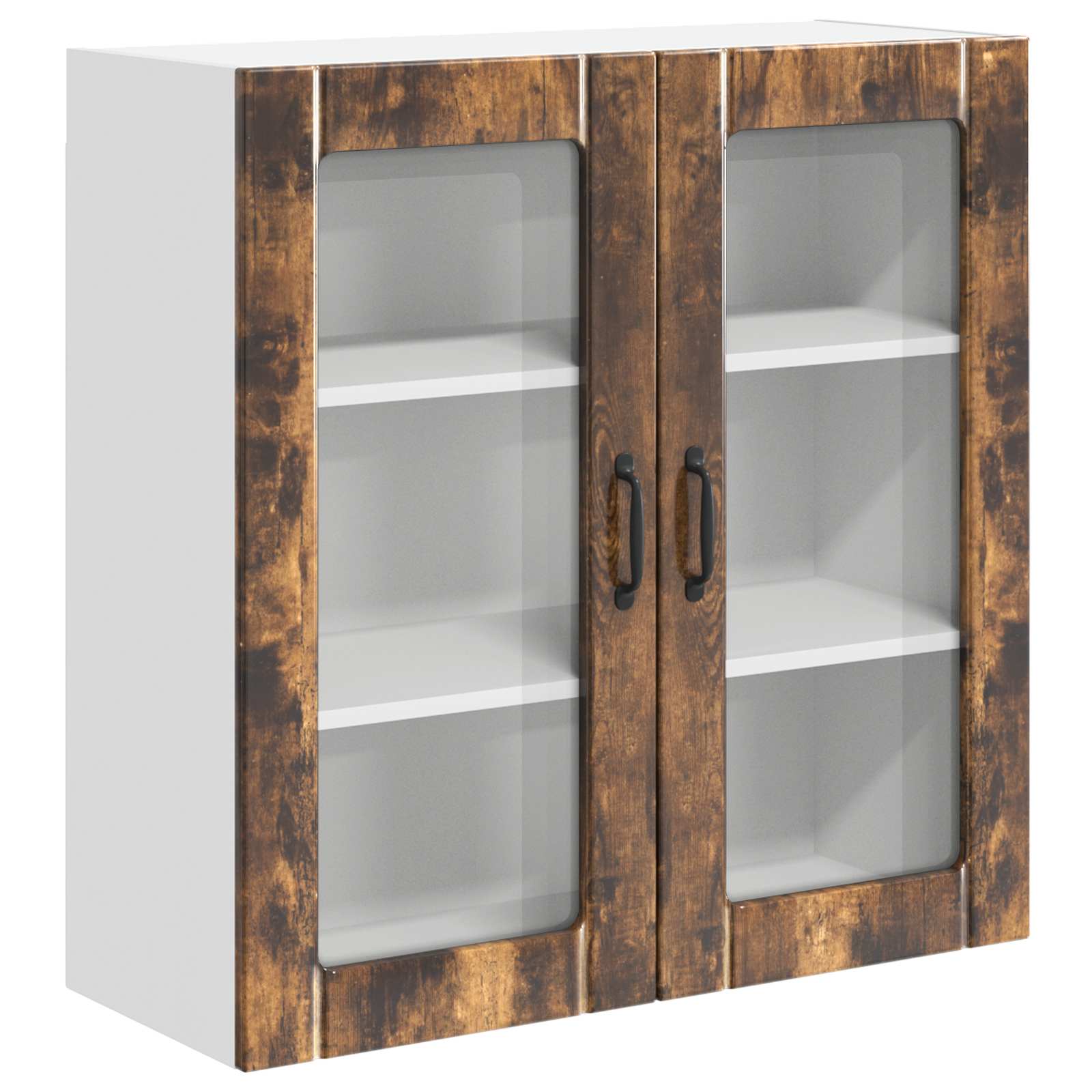 Mobile in vetro da parete LUCCA Rovere Fumo 80 x 31 x 80 cm | homemem39