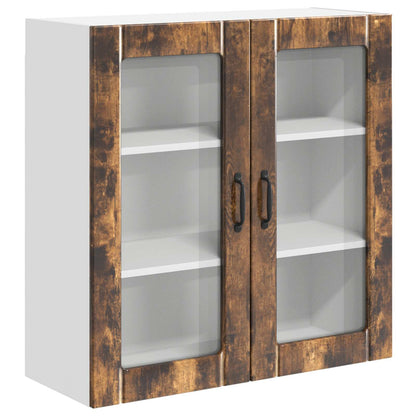 Mobile in vetro da parete LUCCA Rovere Fumo 80 x 31 x 80 cm | homemem39