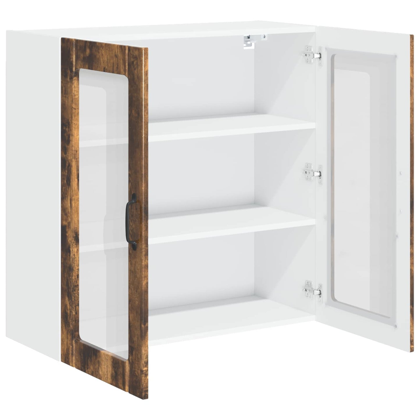 Mobile in vetro da parete LUCCA Rovere Fumo 80 x 31 x 80 cm | homemem39