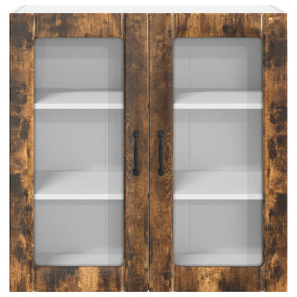 Mobile in vetro da parete LUCCA Rovere Fumo 80 x 31 x 80 cm