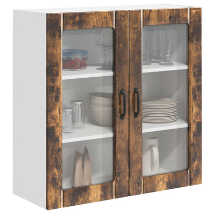 Mobile in vetro da parete LUCCA Rovere Fumo 80 x 31 x 80 cm | homemem39