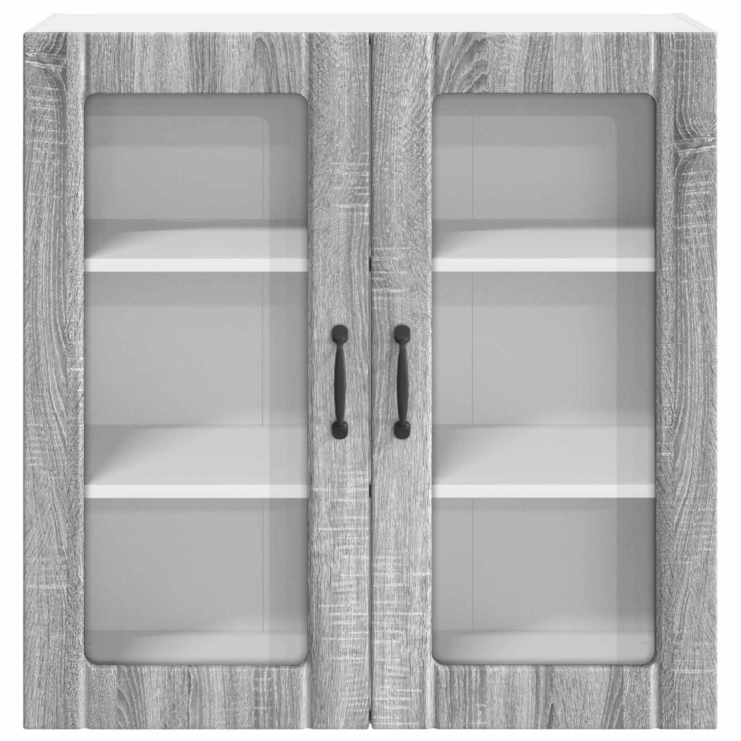 Mobile in vetro da parete LUCCA Grigio Sonoma 80 x 31 x 80 cm | homemem39