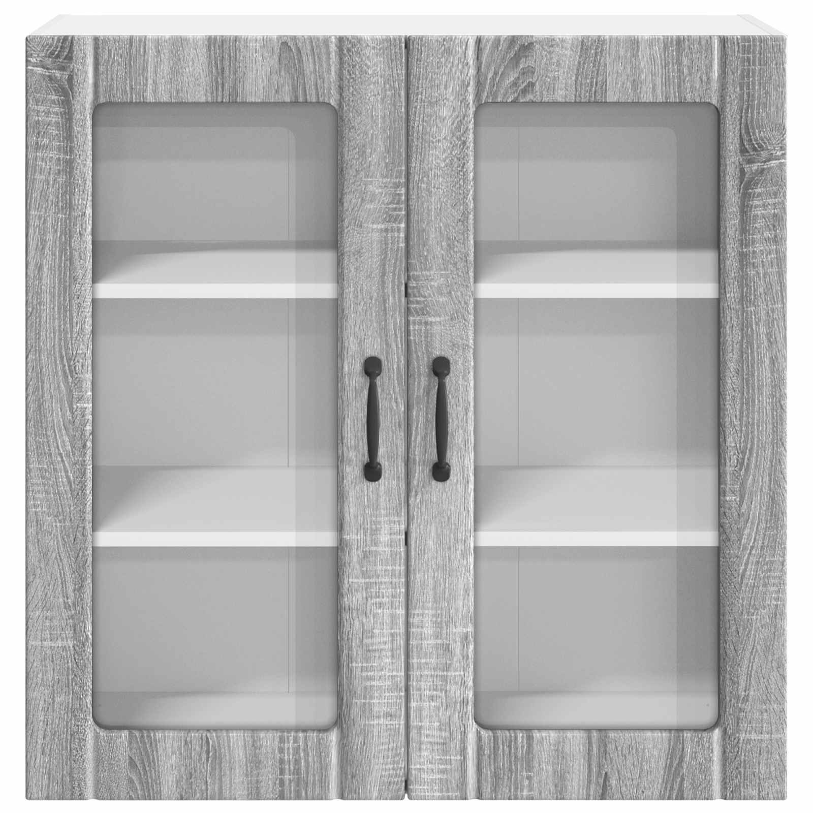 Mobile in vetro da parete LUCCA Grigio Sonoma 80 x 31 x 80 cm | homemem39