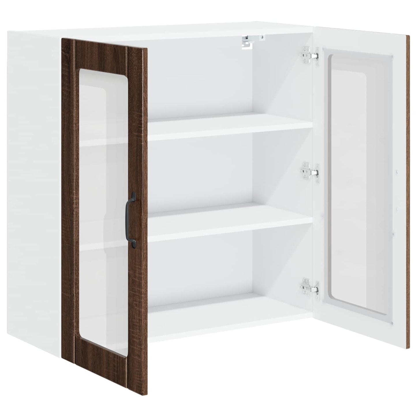 Mobile in vetro da parete LUCCA Rovere Marrone 80 x 31 x 80 cm