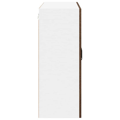 Mobile in vetro da parete LUCCA Rovere Marrone 80 x 31 x 80 cm | homemem39