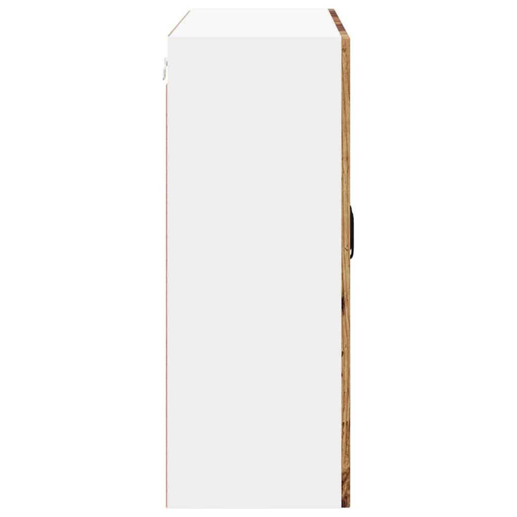 Mobile in vetro da parete LUCCA Legno antico 80 x 31 x 80 cm | homemem39