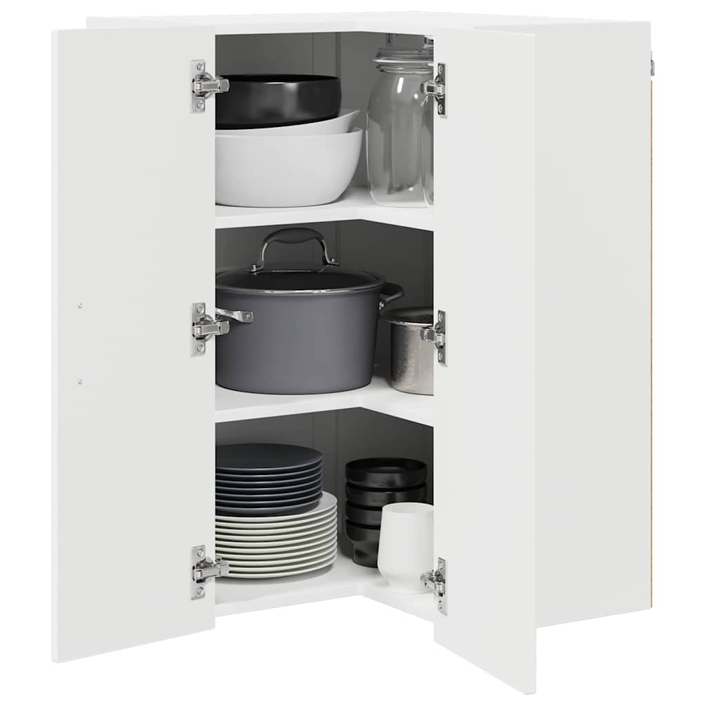 Mobile angolare per parete LUCCA Bianco 57 x 57 x 80 cm