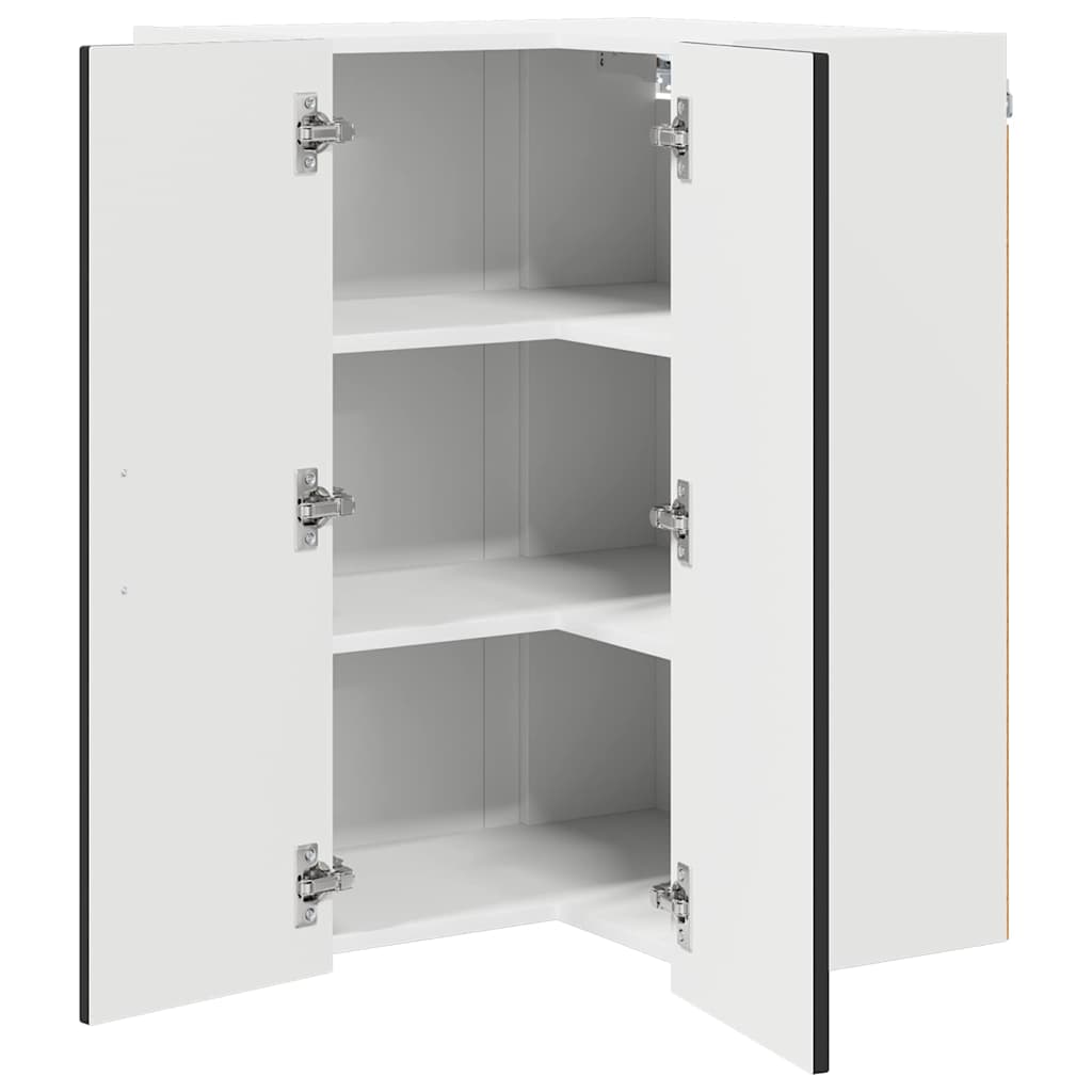 Mobile angolare per parete LUCCA Nero 57 x 57 x 80 cm | homemem39