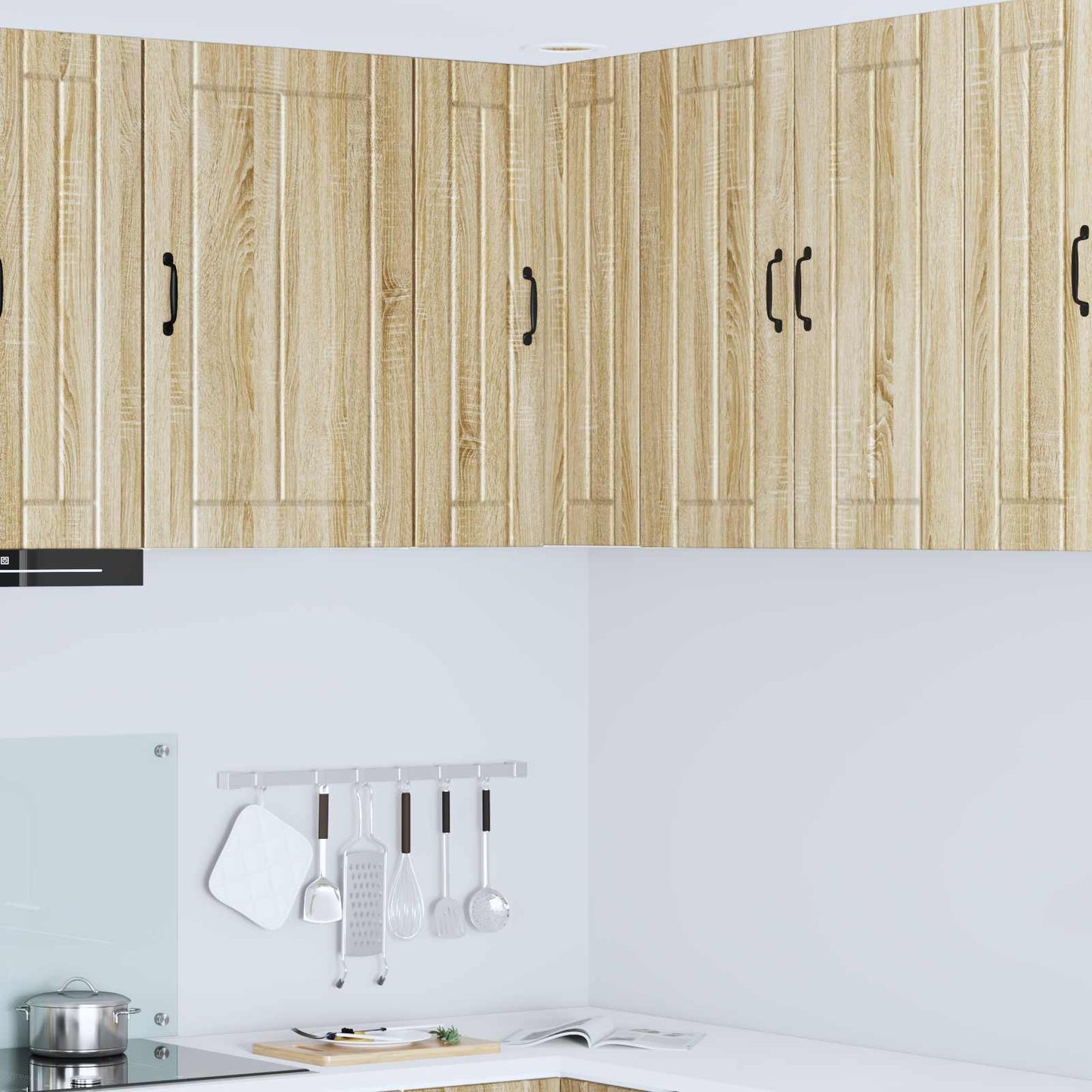 Mobile angolare per parete LUCCA Rovere Sonoma 57 x 57 x 80 cm