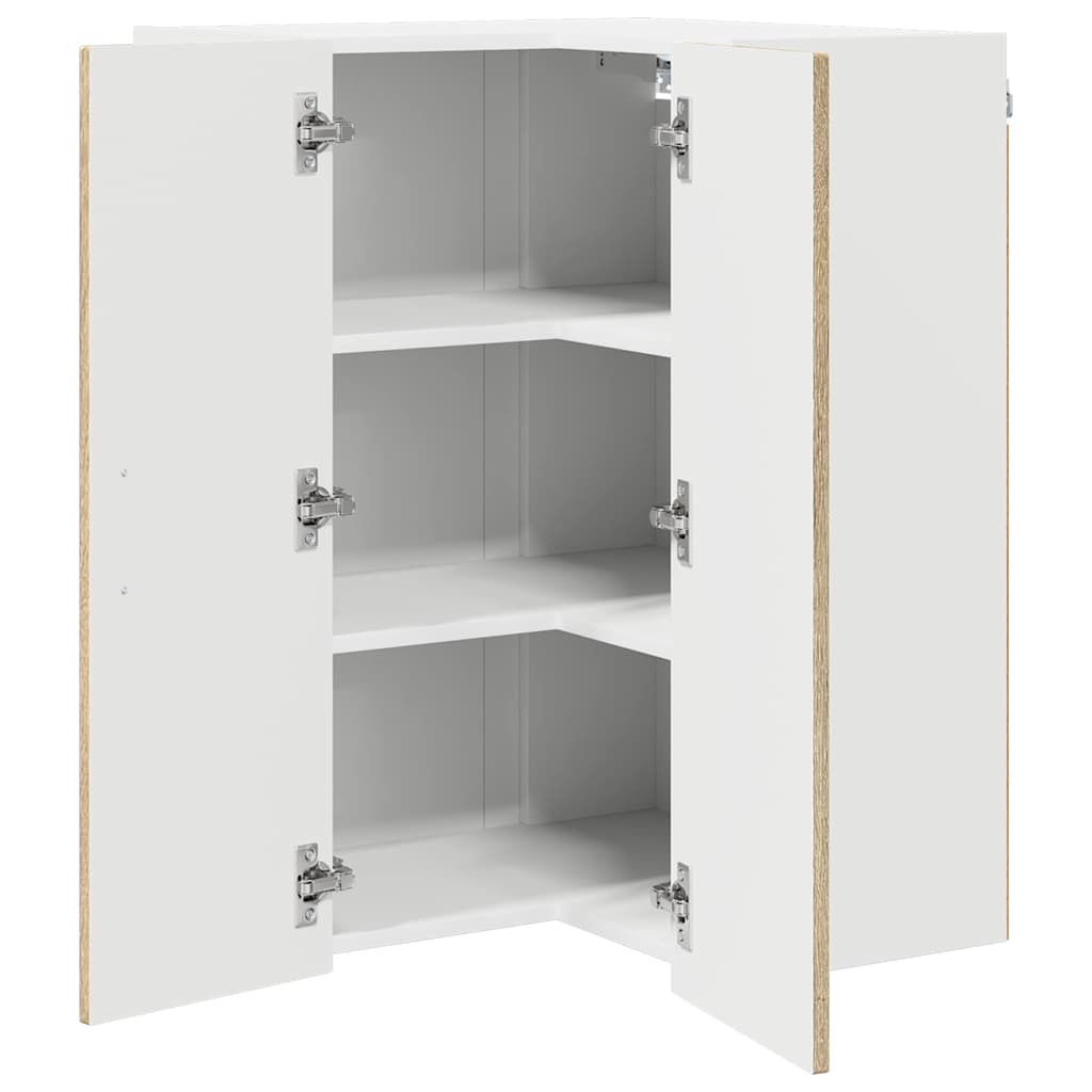 Mobile angolare per parete LUCCA Rovere Sonoma 57 x 57 x 80 cm | homemem39