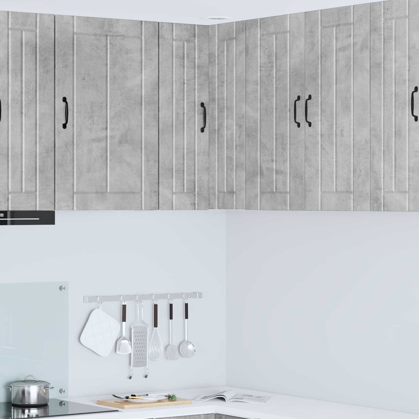 Mobile angolare per parete LUCCA Grigio Cemento 57 x 57 x 80 cm