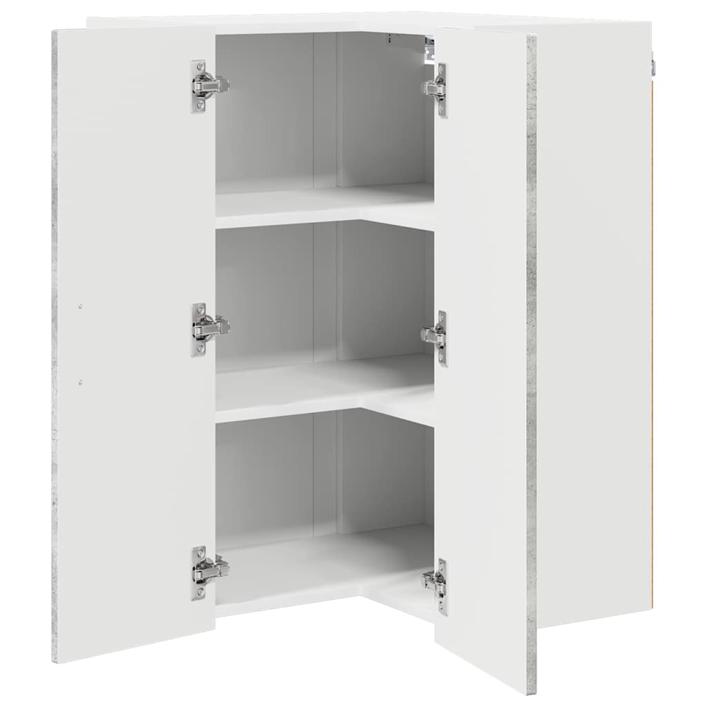 Mobile angolare per parete LUCCA Grigio Cemento 57 x 57 x 80 cm | homemem39