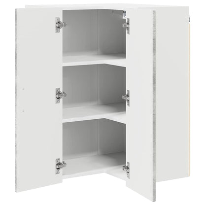 Mobile angolare per parete LUCCA Grigio Cemento 57 x 57 x 80 cm | homemem39