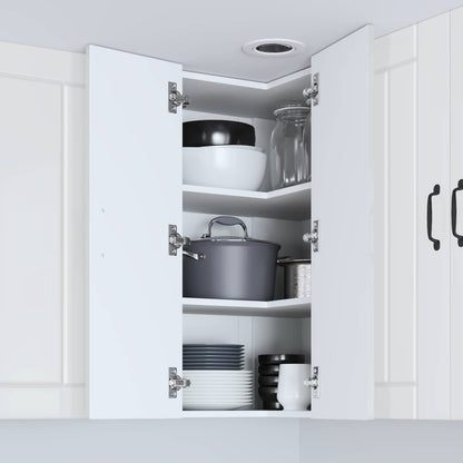 Mobile angolare per parete LUCCA Bianco Lucido 57 x 57 x 80 cm | homemem39