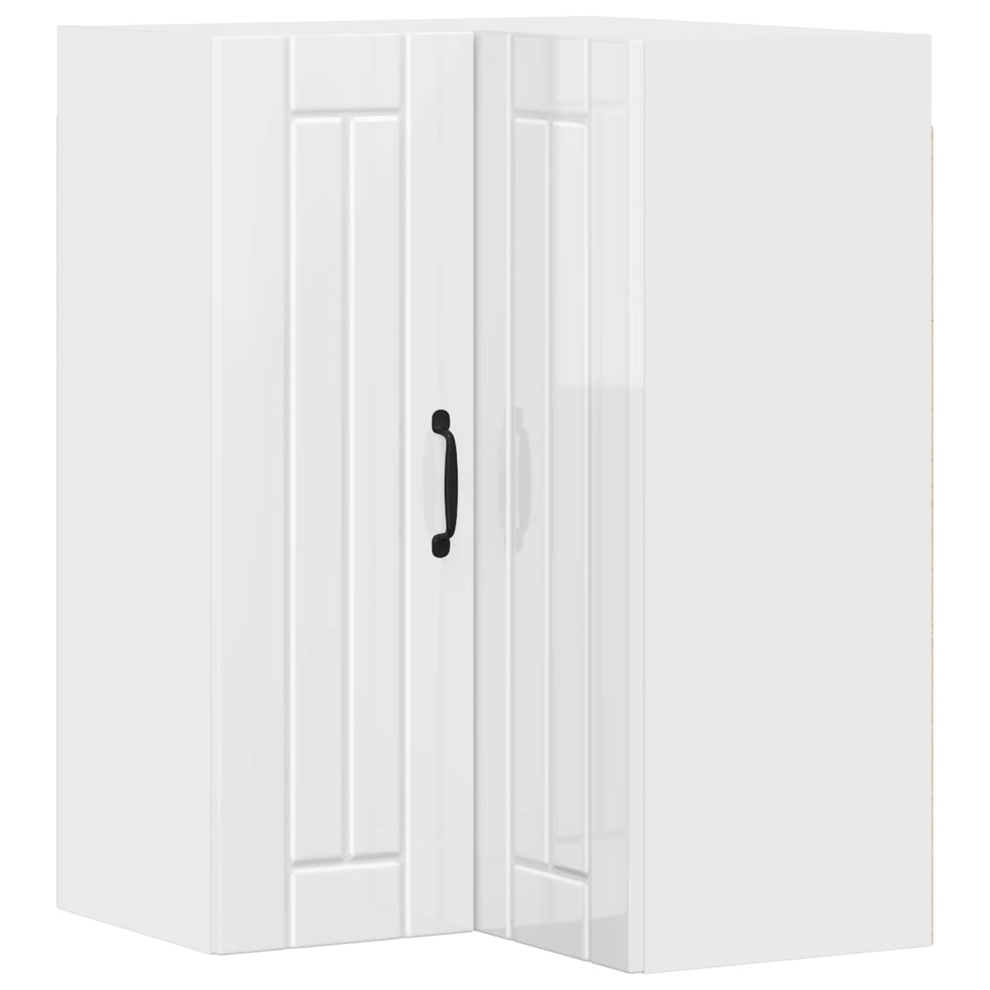 Mobile angolare per parete LUCCA Bianco Lucido 57 x 57 x 80 cm | homemem39