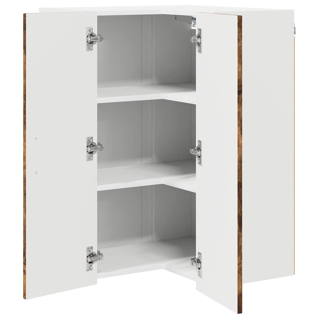 Mobile angolare per parete LUCCA Rovere Fumo 57 x 57 x 80 cm | homemem39