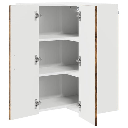 Mobile angolare per parete LUCCA Rovere Fumo 57 x 57 x 80 cm