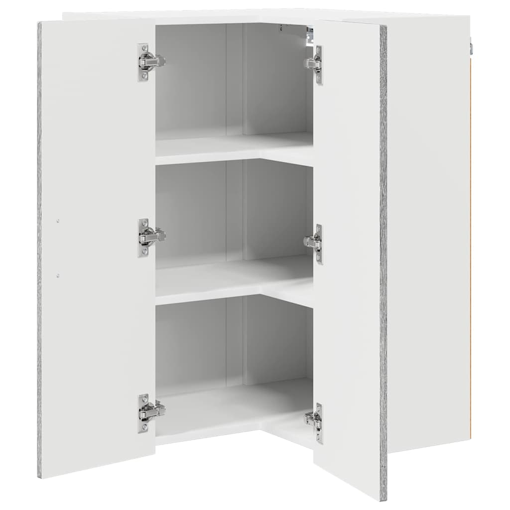 Mobile angolare per parete LUCCA Grigio Sonoma 57 x 57 x 80 cm | homemem39